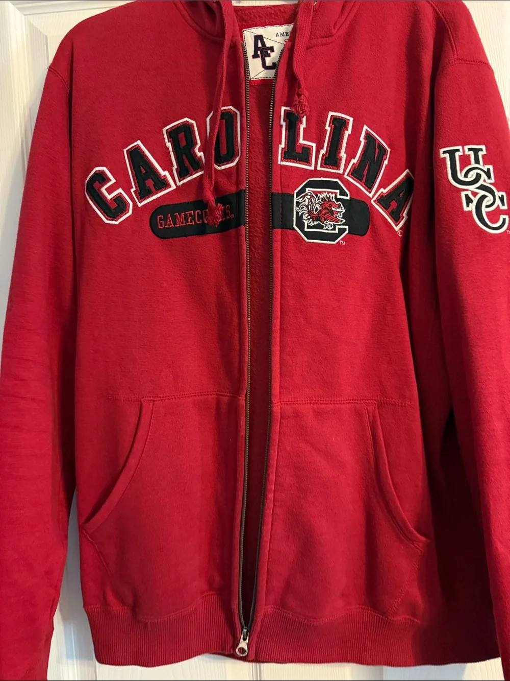 American Classic Red Carolina Gamecocks Zip-Up Hoodie